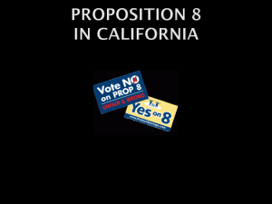 History of and Update on Prop 8 Litigation in California