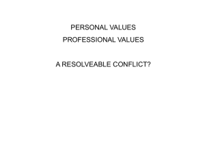 Professional Values
