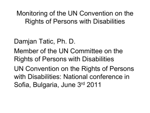 Convention on Rights of Persons with Disabilities and the Optional