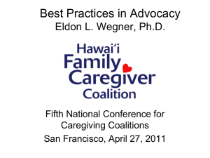 Best Practices in Advocacy - National Alliance for Caregiving