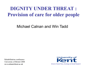 dignity, respect and identity in later life