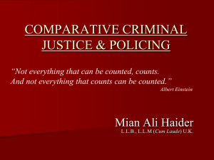 Comparative Criminal Justice & Policing