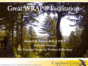 Powerpoint slides for Great WRAP Facilitation program