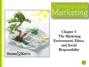 Chapter 3 The Marketing Environment, Ethics, and Social