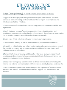 Checklist: Ethics as Culture - Fleishman