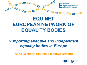 EQUINET EUROPEAN NETWORK OF EQUALITY BODIES