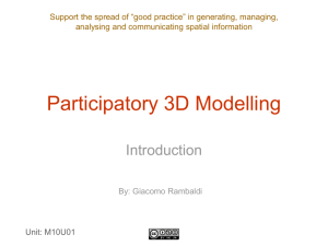 PPT No. 2 - Introduction to Participatory 3D Modelling