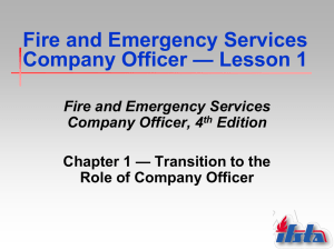 Fire and Emergency Service Company Officer
