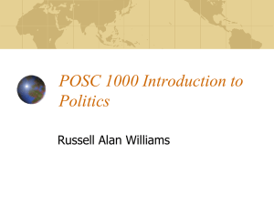 POSC 1000 Politics and Ideology