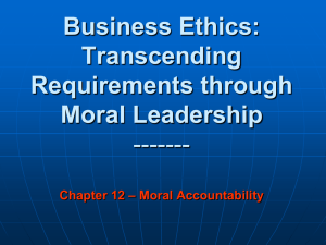 Moral Accountability - Huizenga Business School
