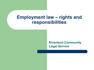 Employment law - Riverland Community Legal Service