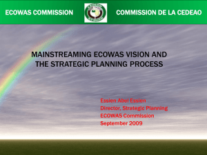 Presentation for ECOWAS Institutions