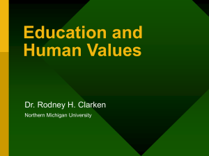 Education and Human Values.