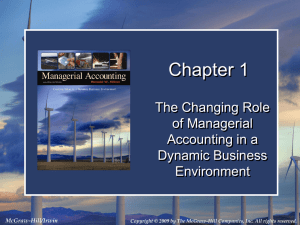 Managerial Accounting Overview - New Learning Technologies