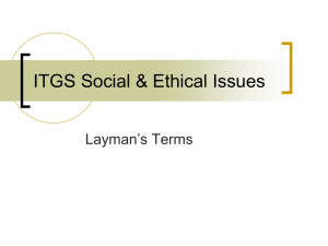 ITGS Social & Ethical Issues