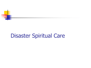 Disaster Spiritual Care