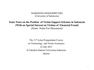 mardjono reksodiputro victims of fraud in the indonesian criminal