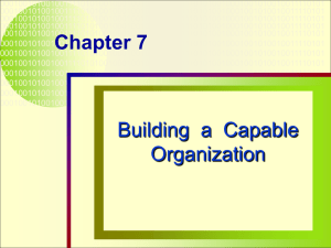 Building a Capable Organization