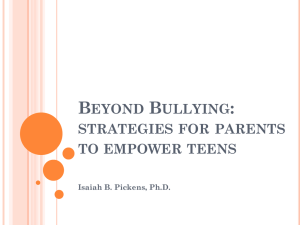Beating the bully: strategies for parents to empower teens