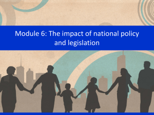 About the impact of national policy and legislation