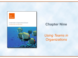 Using teams in organizations