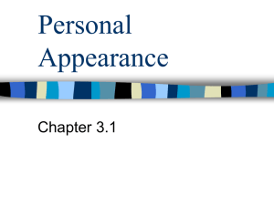HOC 1 - 3 Personal Appearance