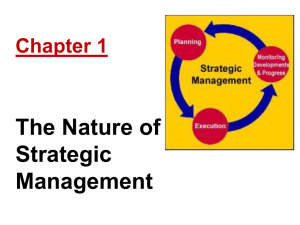 Chapter 1 The Nature of Strategic Management