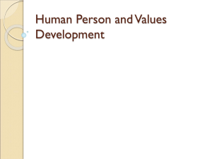 Human Person and Values Development