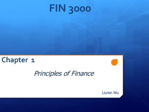 FIN 3000 Chapter 1 Principles of Finance