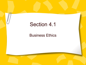 Business Ethics - Columbian High School