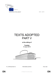 TEXTS ADOPTED