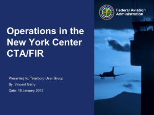 Operations in the New York Center CTA/FIR