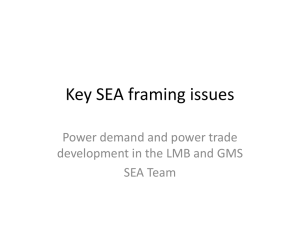 Key SEA framing issues - power trade cambodia
