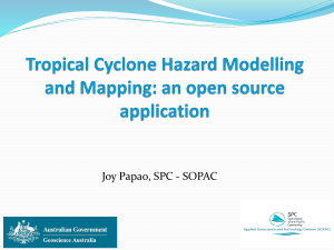 Tropical Cyclone Hazard Modelling and Mapping
