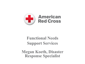 Functional Needs Support Services in Shelters