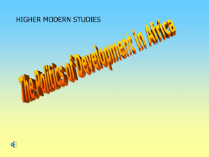 Politics of Development in Africa