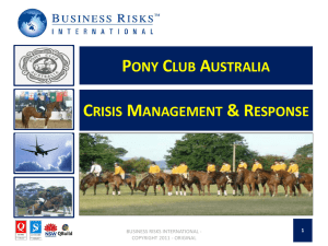 Crisis Management - Pony Club Australia