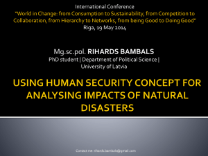 Using human security concept for analysing impacts of natural