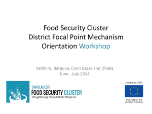 - Food Security Clusters