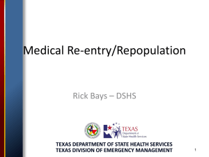 TEXAS DEPARTMENT OF STATE HEALTH SERVICES TEXAS