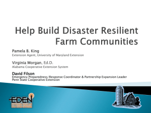 Help Build Disaster Resilient Farm Communities
