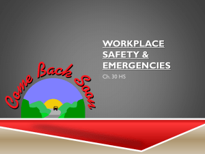Ch.20 Workplace Safety and Emergencies