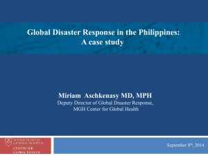 Global Disaster Response in the Philippines: A case study