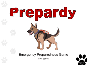 ICS Jeopardy - Fred the Preparedness Dog