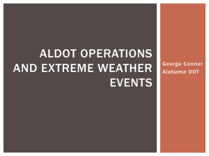 ALDOT Operations and Extreme Weather Events