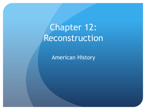 Chapter 12-Reconstruction