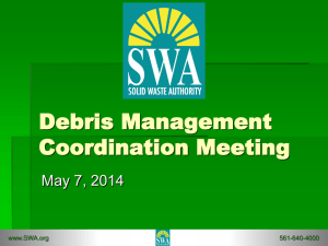 2014 Debris Management Meeting
