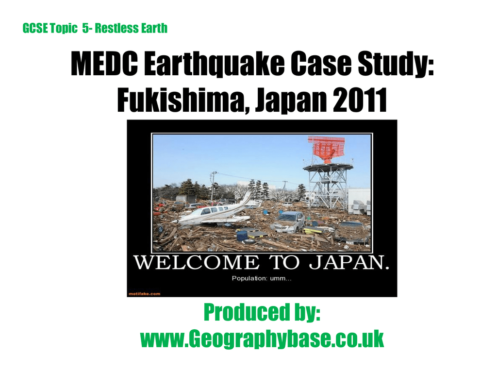 sendai japan earthquake 2011 case study