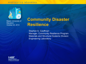 Disaster Resilient Buildings, Infrastructure, and Communities