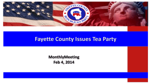 PowerPoint - Fayette County Issues Tea Party